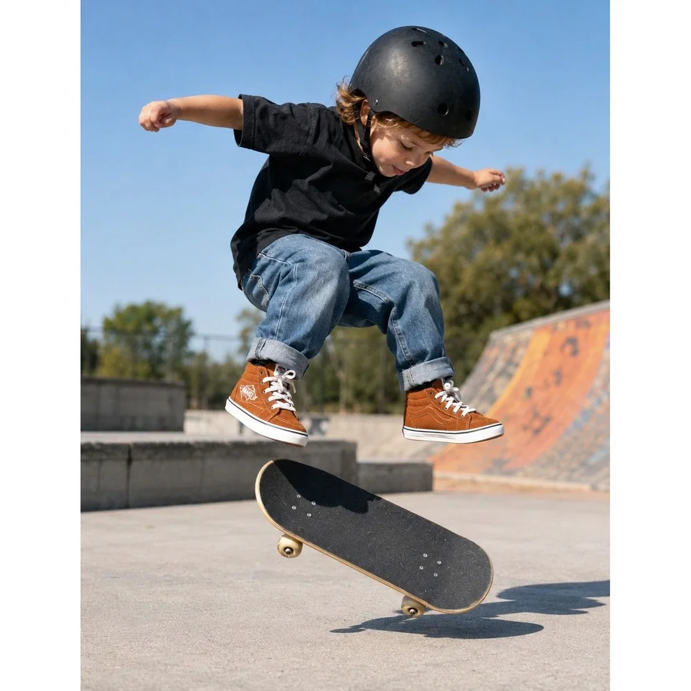 Vans MTE Mountain Edition Toddler Boys Size 5 Brown Suede Hook Loop Skate Shoes